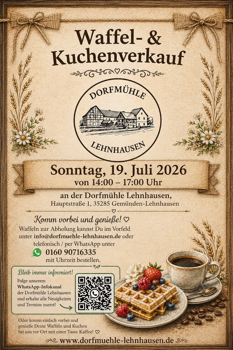 Waffel- und Kuchenverkauf